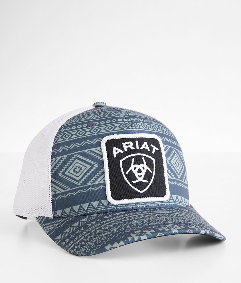 Ariat Aztec 110 Flexfit Trucker Hat - Men's Hats in Grey