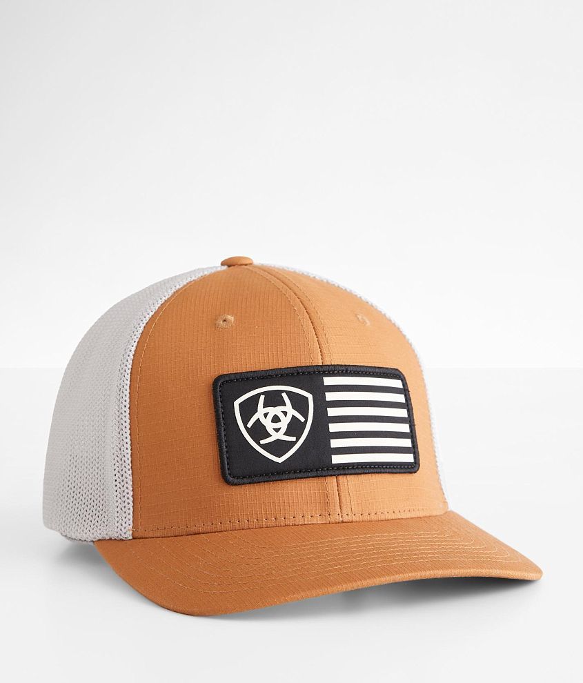 Ariat Flag Stretch Trucker Hat front view