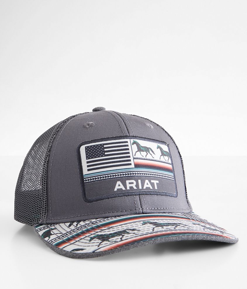 Ariat Horse Trucker Hat - Men's Hats in Black | Buckle