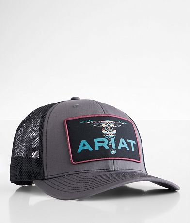 Ariat Bull Skull Trucker Hat front view