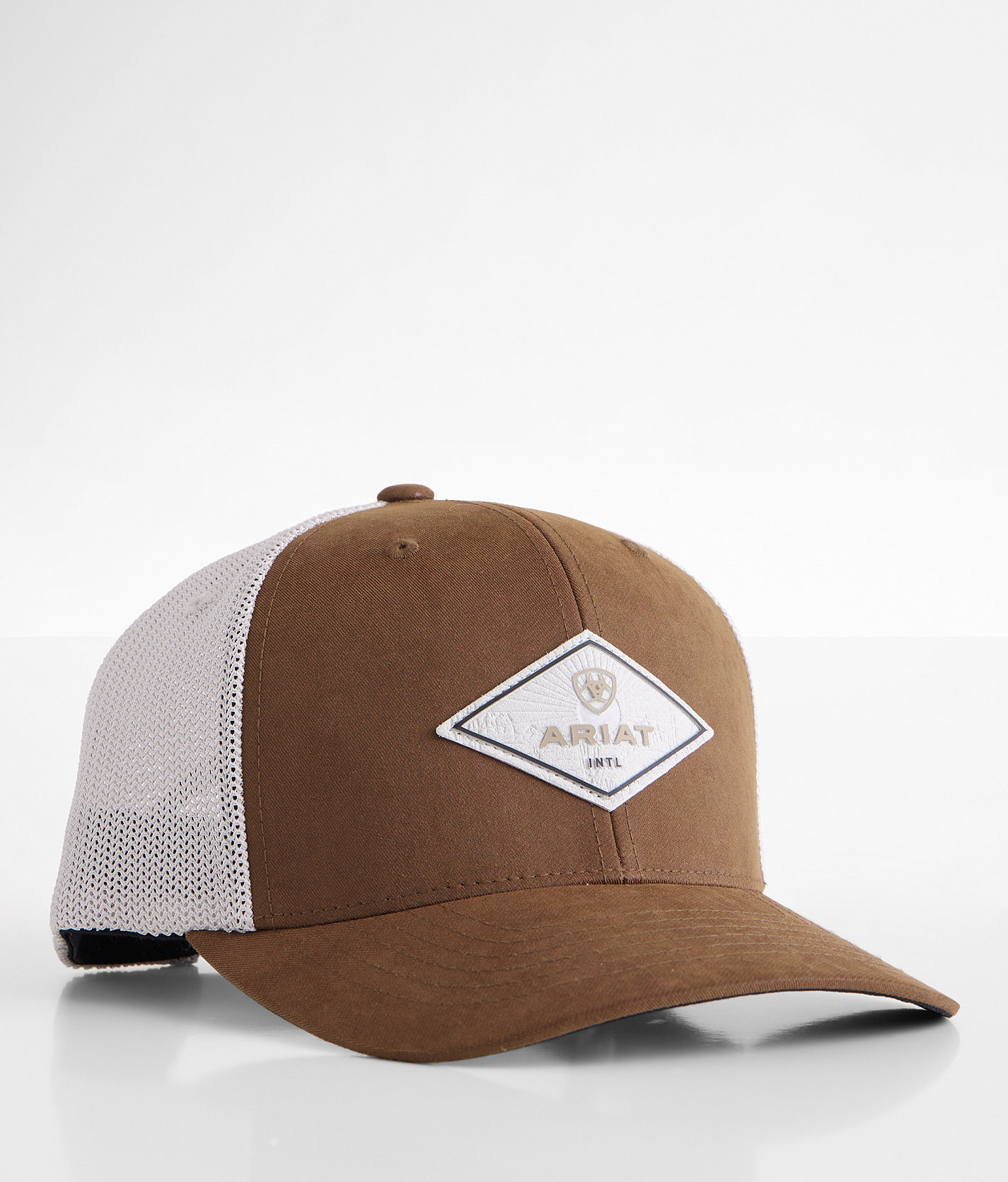 ARIAT Berretto Da Uomo Flex Fit 110 - Snapback Regolabile Con Retro In Rete, Logo Marrone, Taglia Unica