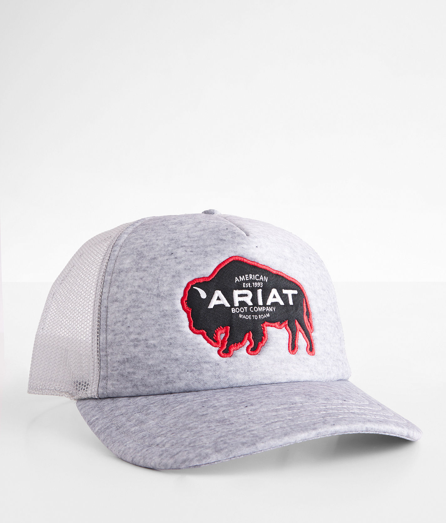 Casquette Ariat Homme - Snapback Maille - Gris/Blanc - Taille Unique - Neuve
