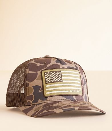 Ariat Camo Trucker Hat front view