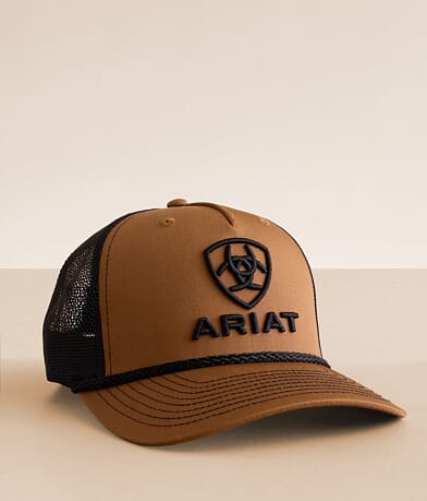 Ariat Logo Rope Trucker Hat front view