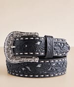 Nocona Tooled Leather Western Belt - Women display picture 1