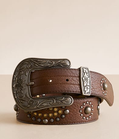 Nocona Glitz Studded Belt front view