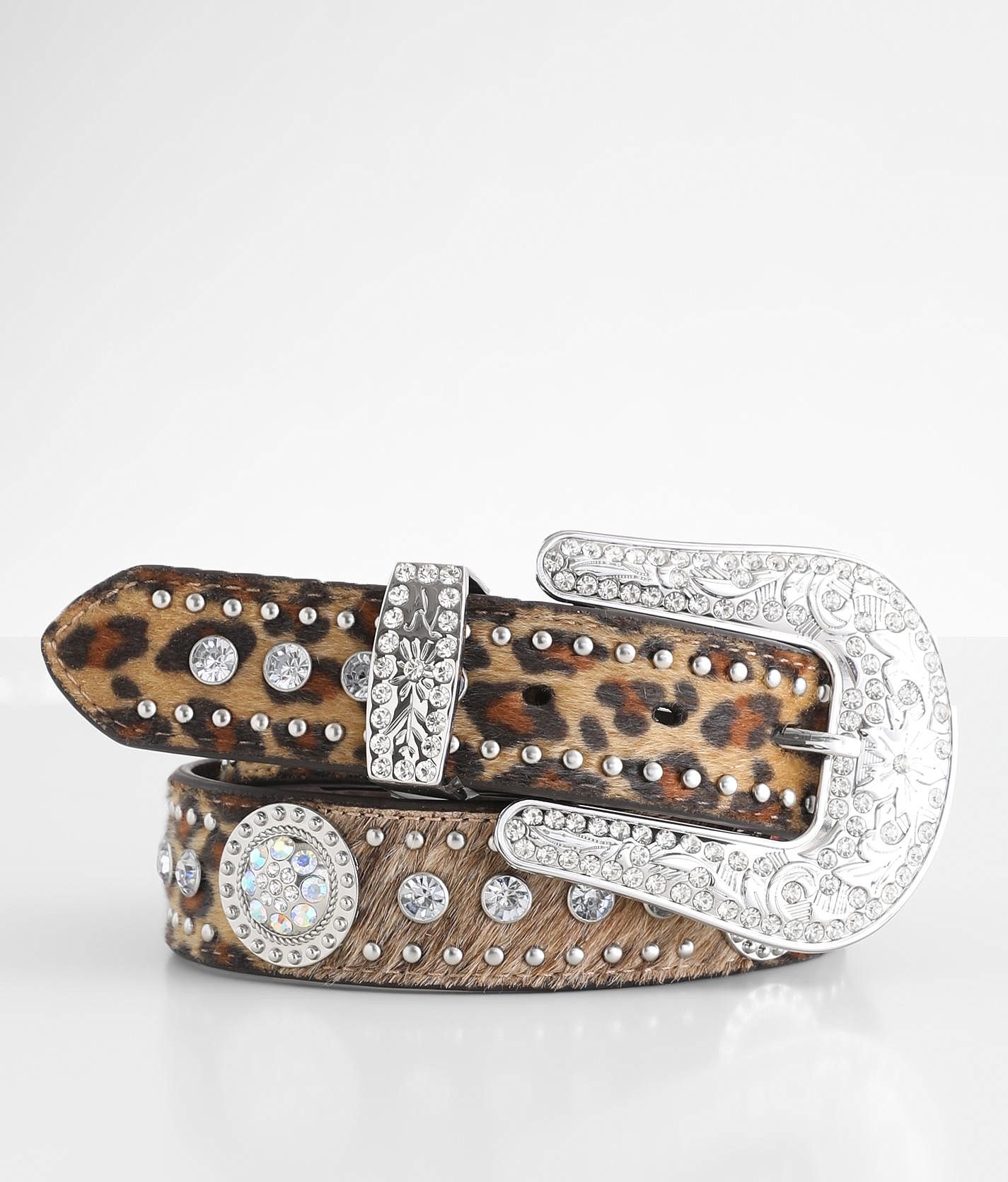 Nocona Leopard Print Belt with Rhinestones Nocona Western Women main image 4