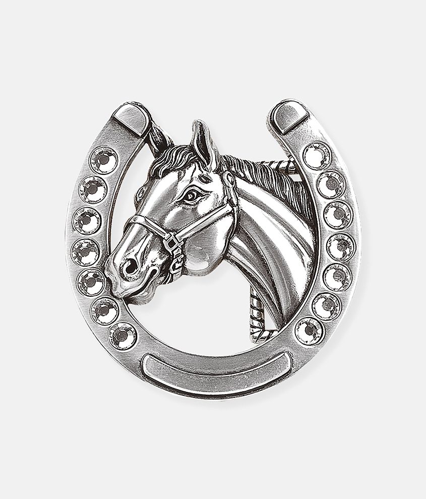 Nocona Horseshoe Glitz Buckle front view