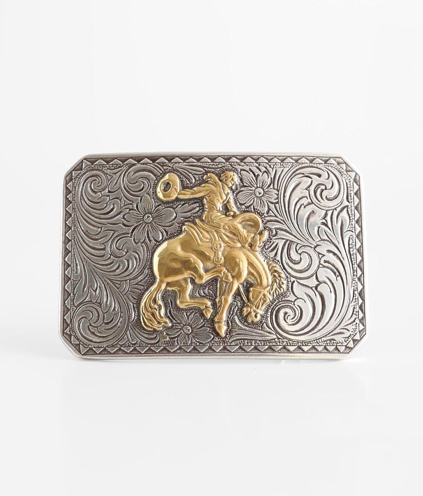 Western Gold Silver Buckle Rodeo Cowboy Cowboy 2'' Horse