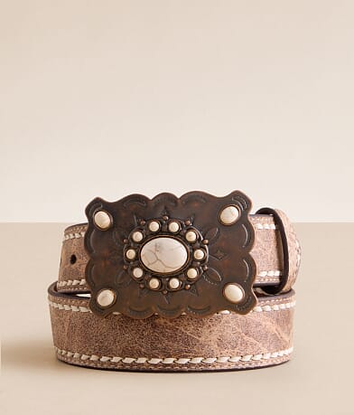 Angel Ranch Steplace Leather Belt front view