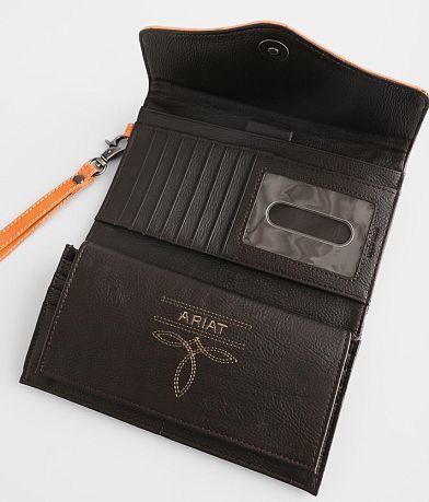 Ariat Tooled Leather Wristlet Wallet misc detail 2 view