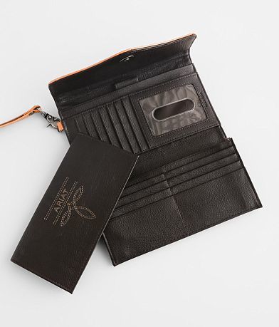 Ariat Tooled Leather Wristlet Wallet misc detail 4 view