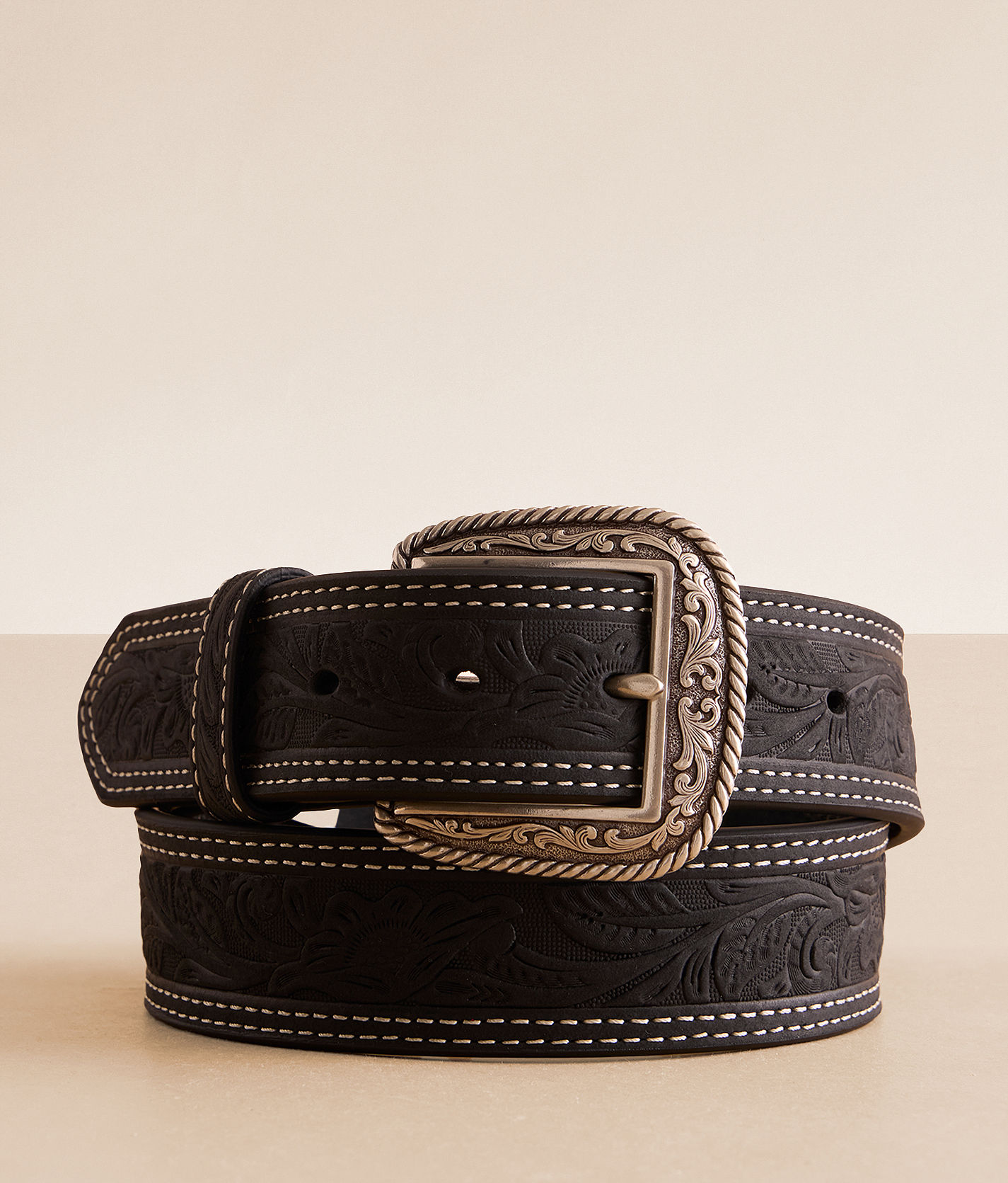 Ariat Belt men\'s  Size 38/95 Black Full Grain Leather Triple Braided 1512120313 Airat Men main image 3