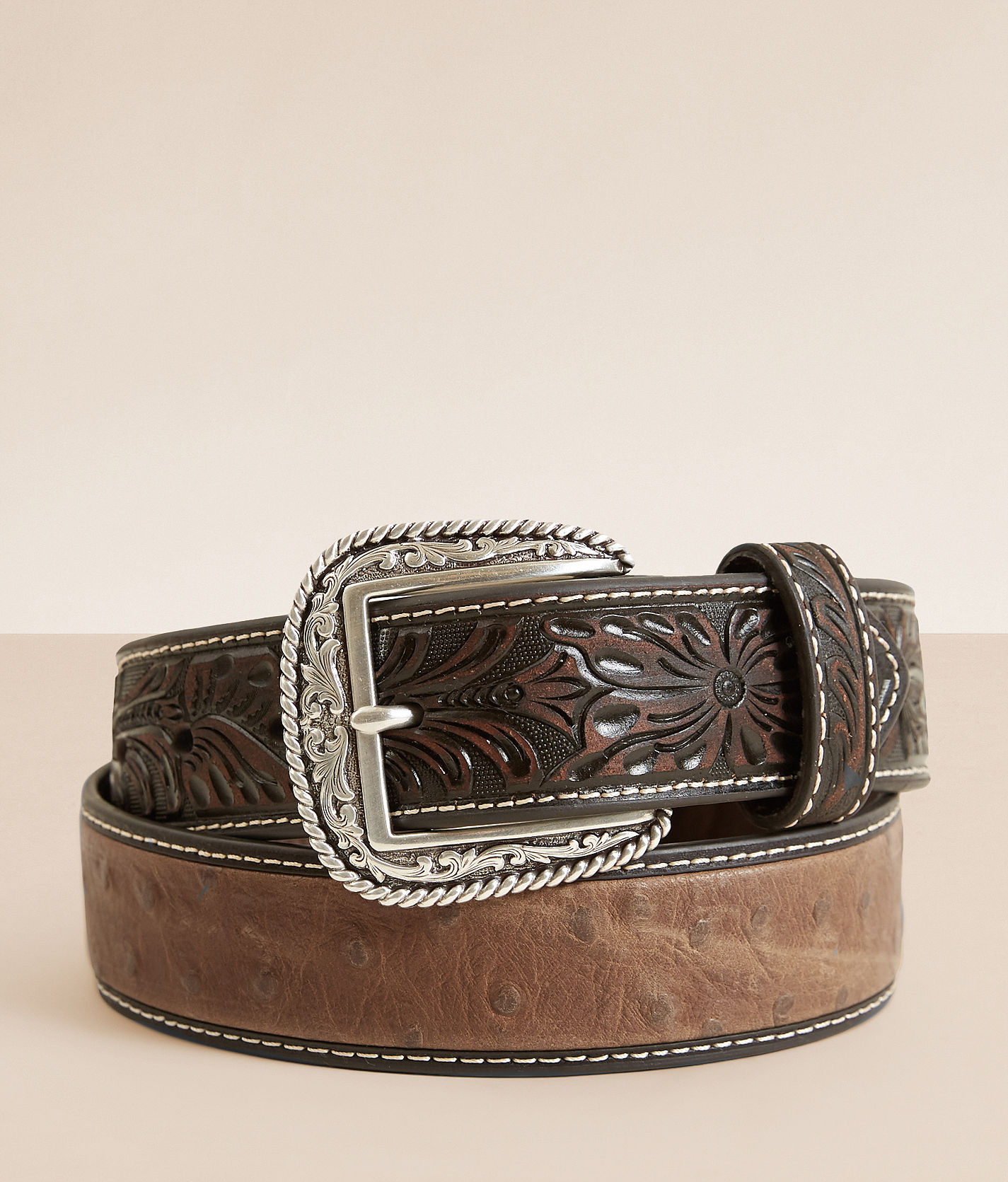 Ariat Embossed Leather Belt - Men