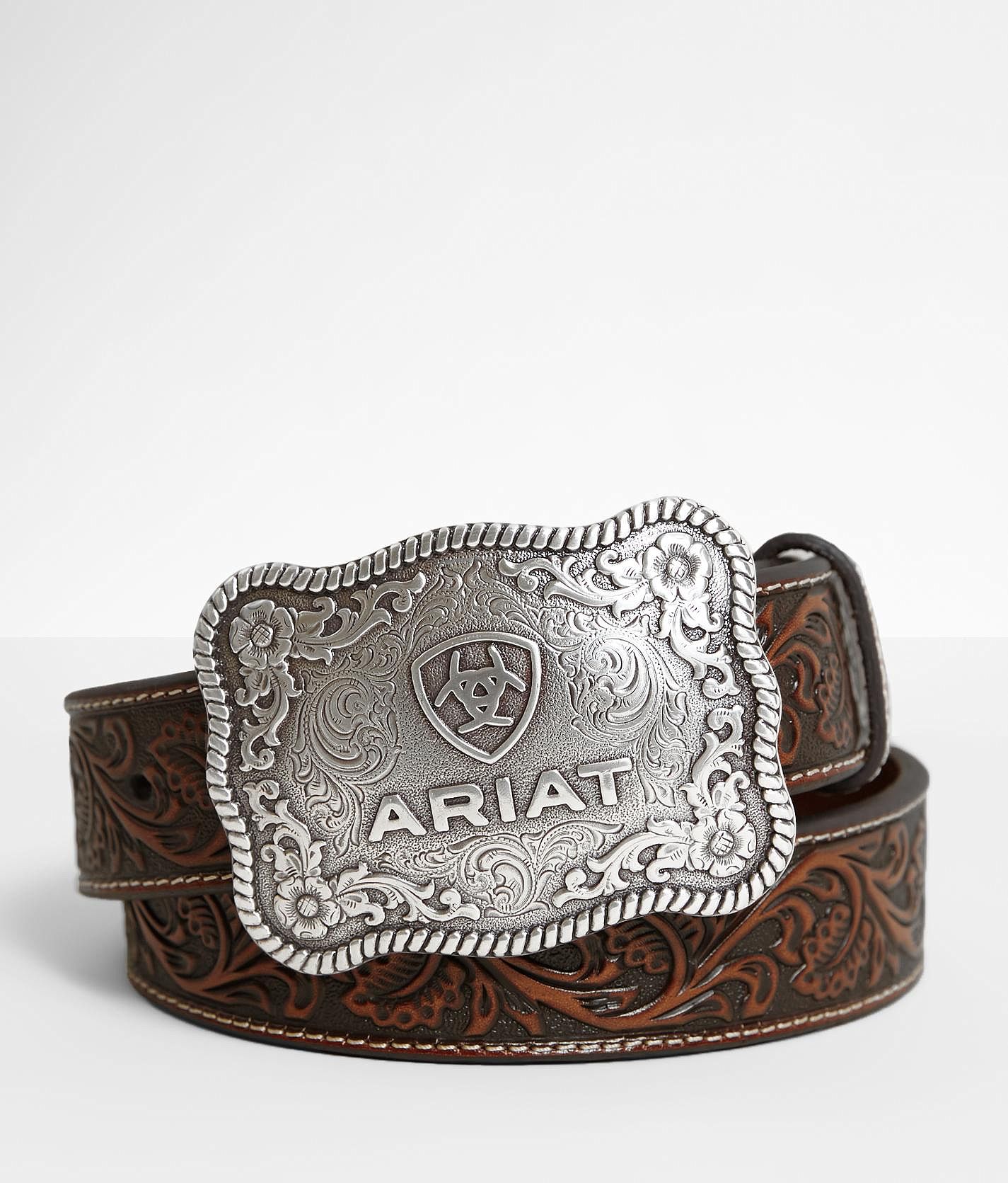 Ariat Leather Western Belt - Men's Belts in Brown