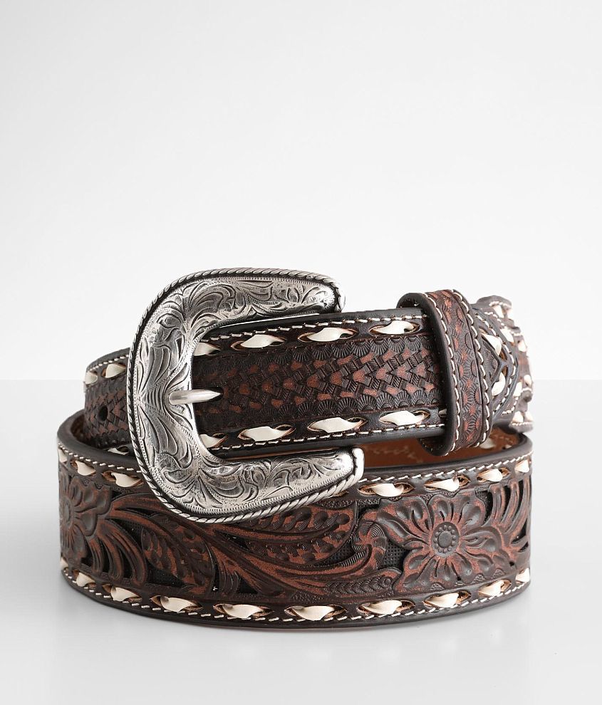 Ariat Tooled Leather Belt front view