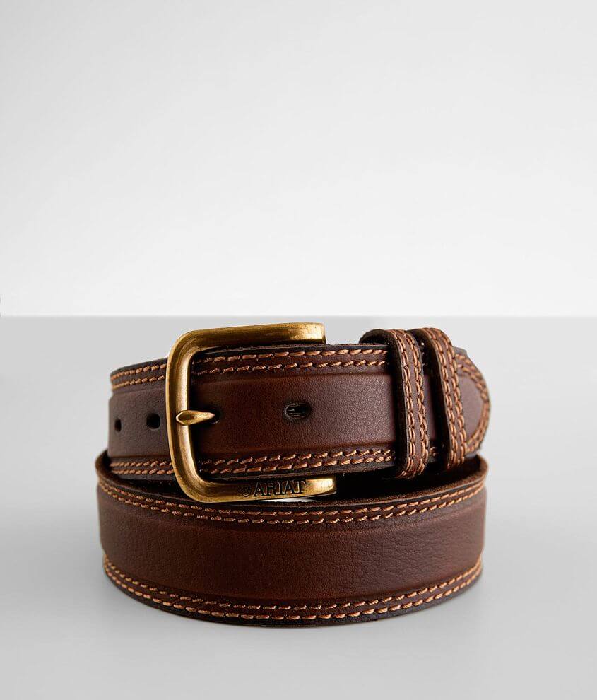 Men's Leather Belt with Stitch - Goodfellow & Co™ Tan M