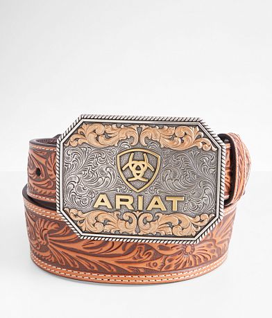 Ariat Tooled Leather Belt front view