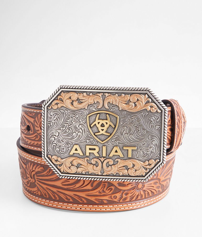 Ariat Tooled Leather Belt - Men's Belts in Brown | Buckle