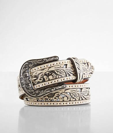 Ariat Embossed Leather Belt front view