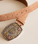 Ariat Floral Embossed Leather Belt - Women display picture 1