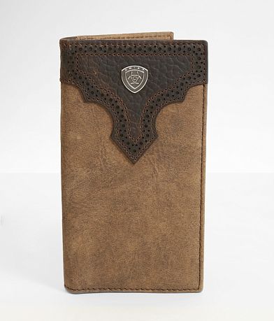 Ariat Laser 2 Tone Leather Rodeo Wallet front view