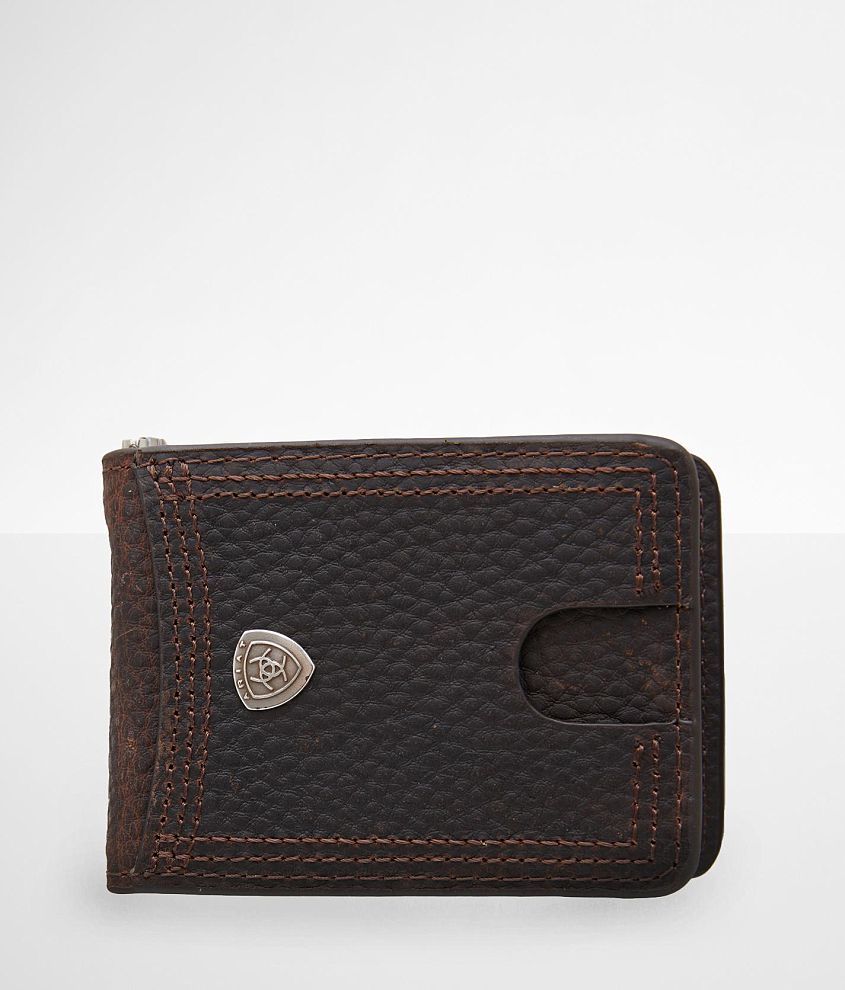 Ariat Money Clip Leather Wallet front view