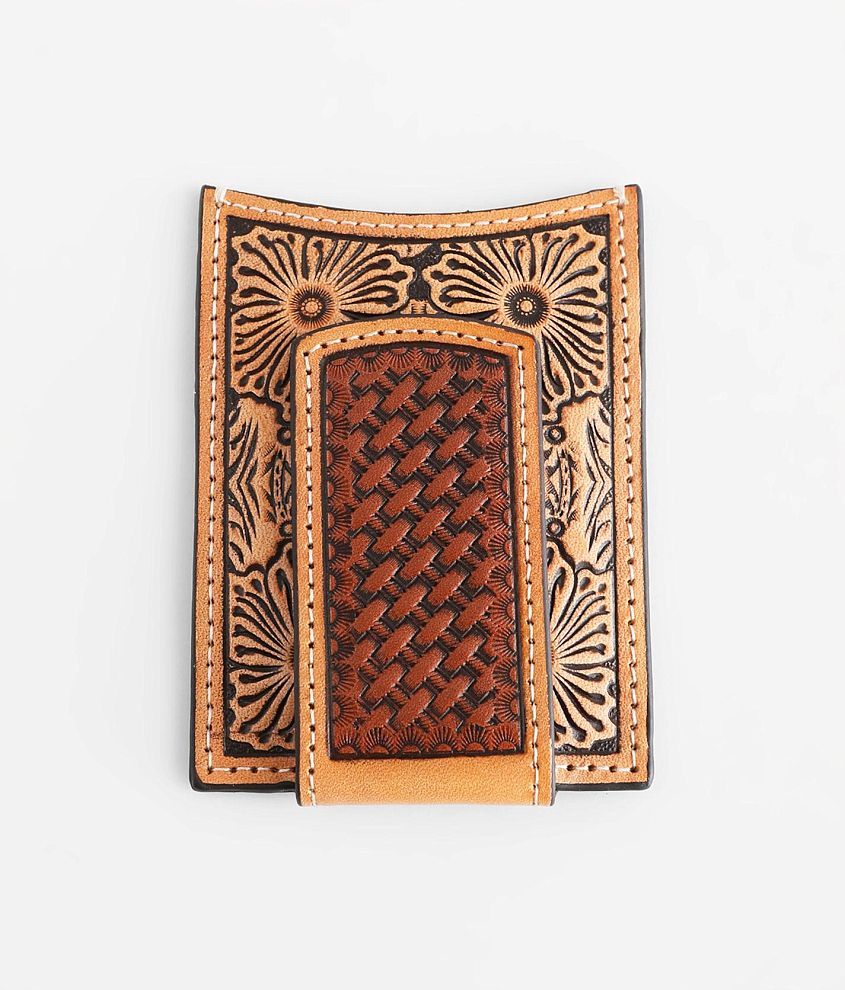 Ariat Money Clip Leather Wallet front view