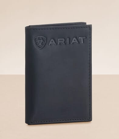 Ariat Trifold Leather Wallet front view