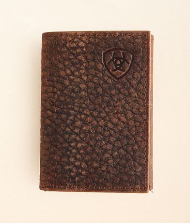 Ariat Textured Leather Wallet front view