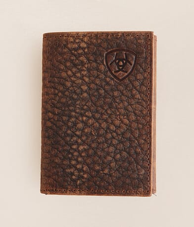 Ariat Textured Leather Wallet front view