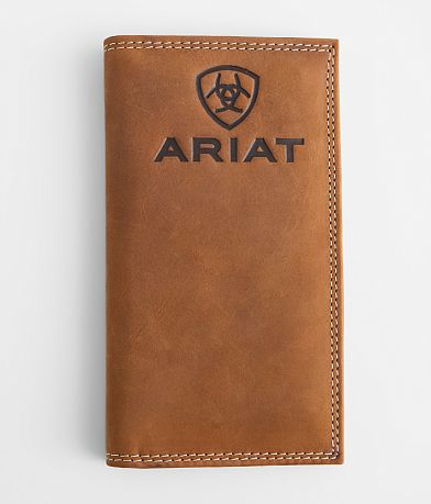 Ariat Leather Rodeo Checkbook Wallet front view