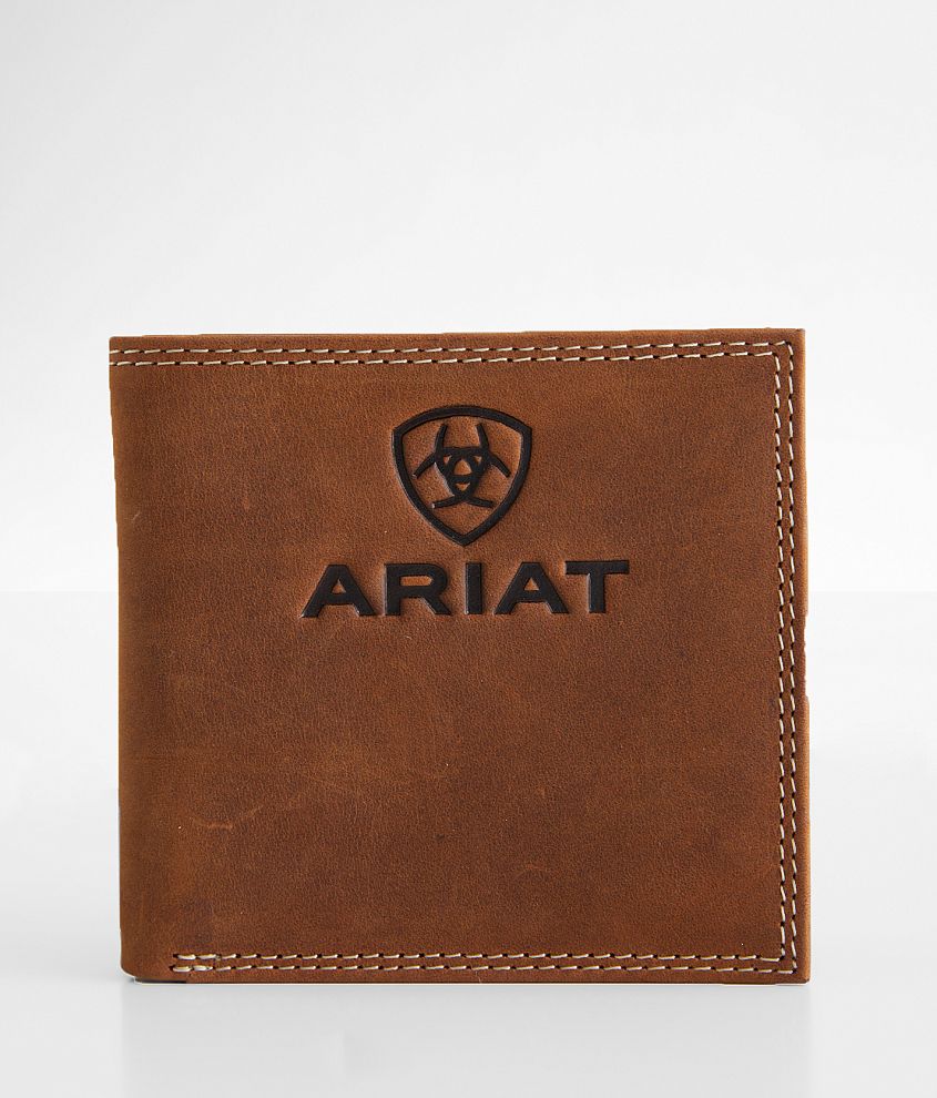 Ariat Leather Bifold Wallet Men's Bags in Brown Buckle