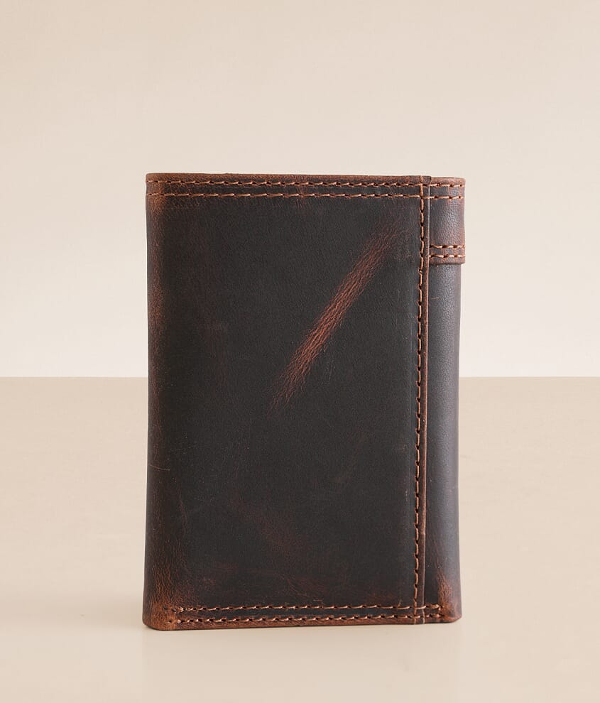 Embroidered Leather Wallet