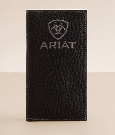 Ariat Textured Rodeo Leather Wallet front view
