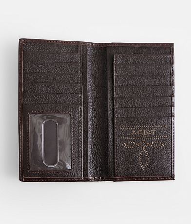 Ariat Southwestern Leather Checkbook Wallet misc detail 2 view