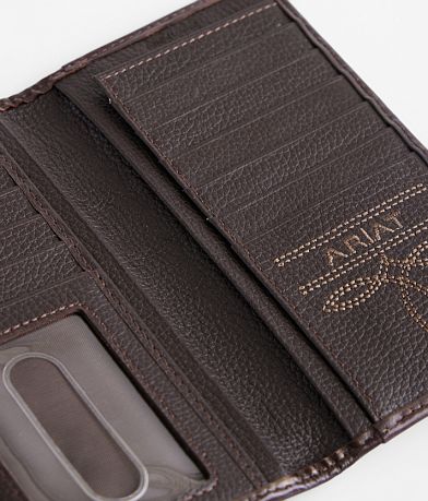 Ariat Southwestern Leather Checkbook Wallet misc detail 3 view