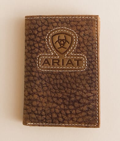 Ariat Trifold Leather Wallet front view