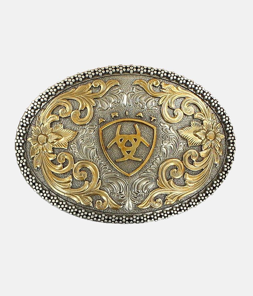 Ariat Logo Oval Buckle , Gold/Silver