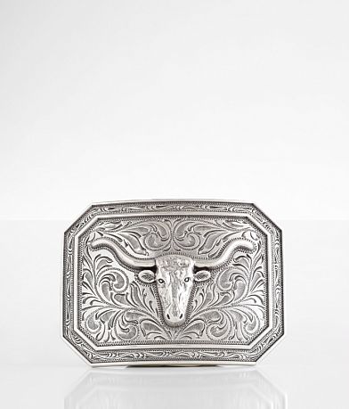 Ariat Longhorn Belt Buckle front view