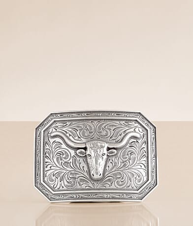 Ariat Longhorn Belt Buckle front view