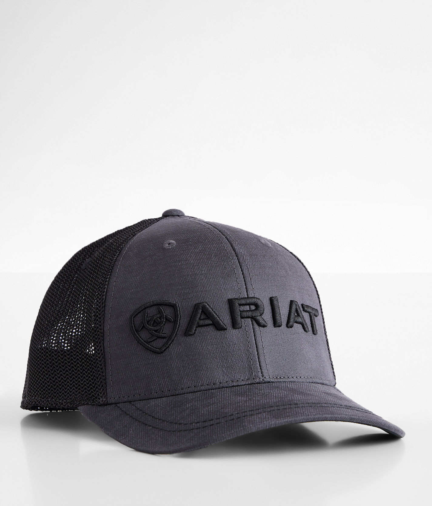 Ariat 110 Flexfit Trucker Hat - Black , Men's