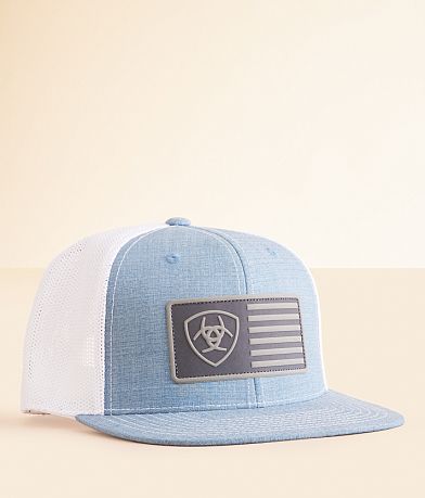 Ariat Flag Patch 110 Flexfit Trucker Hat front view