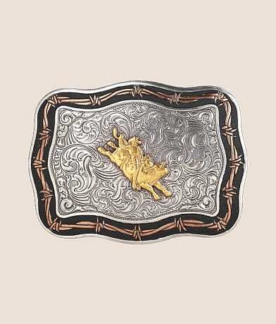 CRUMRINE® Bull Rider Belt Buckle front view