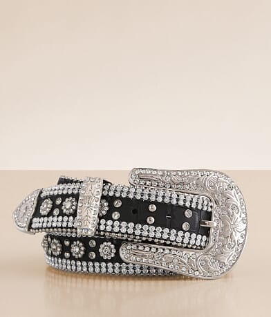 Angel Ranch Glitz Leather Belt front view