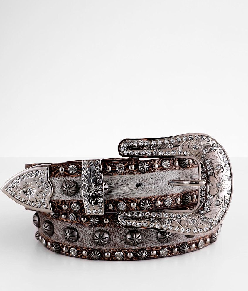 Angel Ranch Glitz Leather Belt front view
