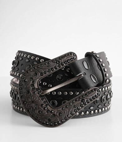 Nocona Glitz Leather Belt front view
