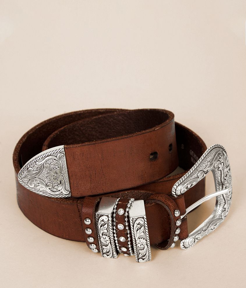 Nocona Embossed Leather Belt - Women's Belts in Brown | Buckle