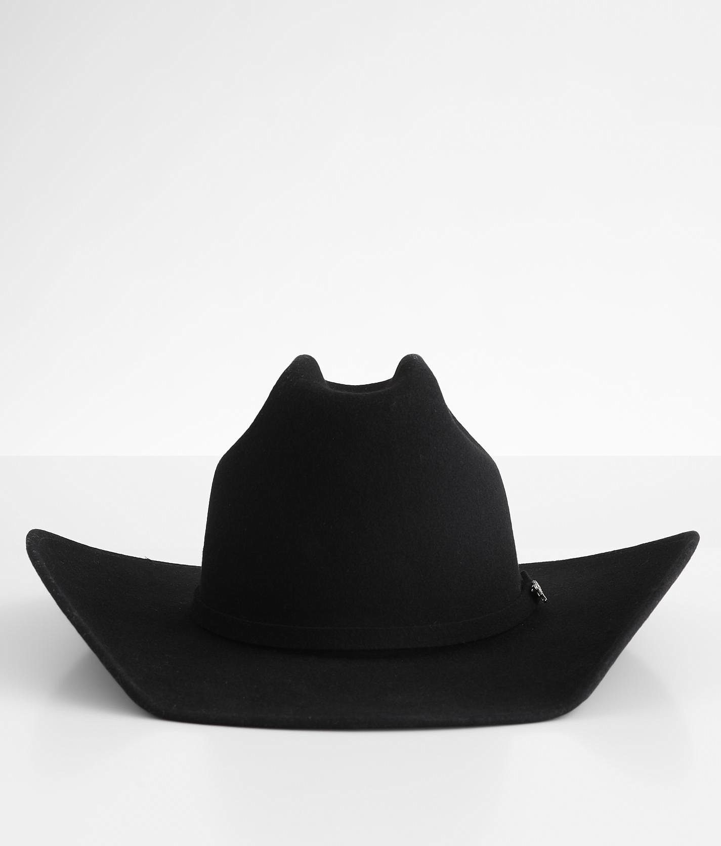 NEW TWISTER COWBOY HATS unisex - buckle usa felt hat in black Twister Unisex Santa Fe 2X Felt Cowboy Hat - T7525001 6 5/8  main image 3