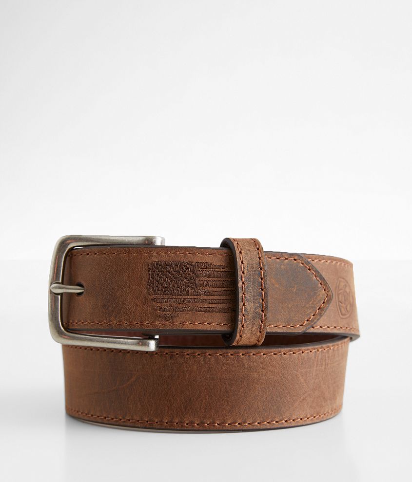 Boys - Ariat USA Leather Belt front view